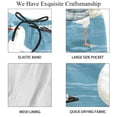 thumbnail image 4 of luoweisi Men's Beach Shorts Quick Dry Swim Trunks with Mesh Lining Seagull L, 4 of 5