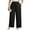 01-Black, variant on Women Plus Size Casual Drawstring Wide Leg Pants Stretchy Straight Long Trousers With Pocket XL-5XL