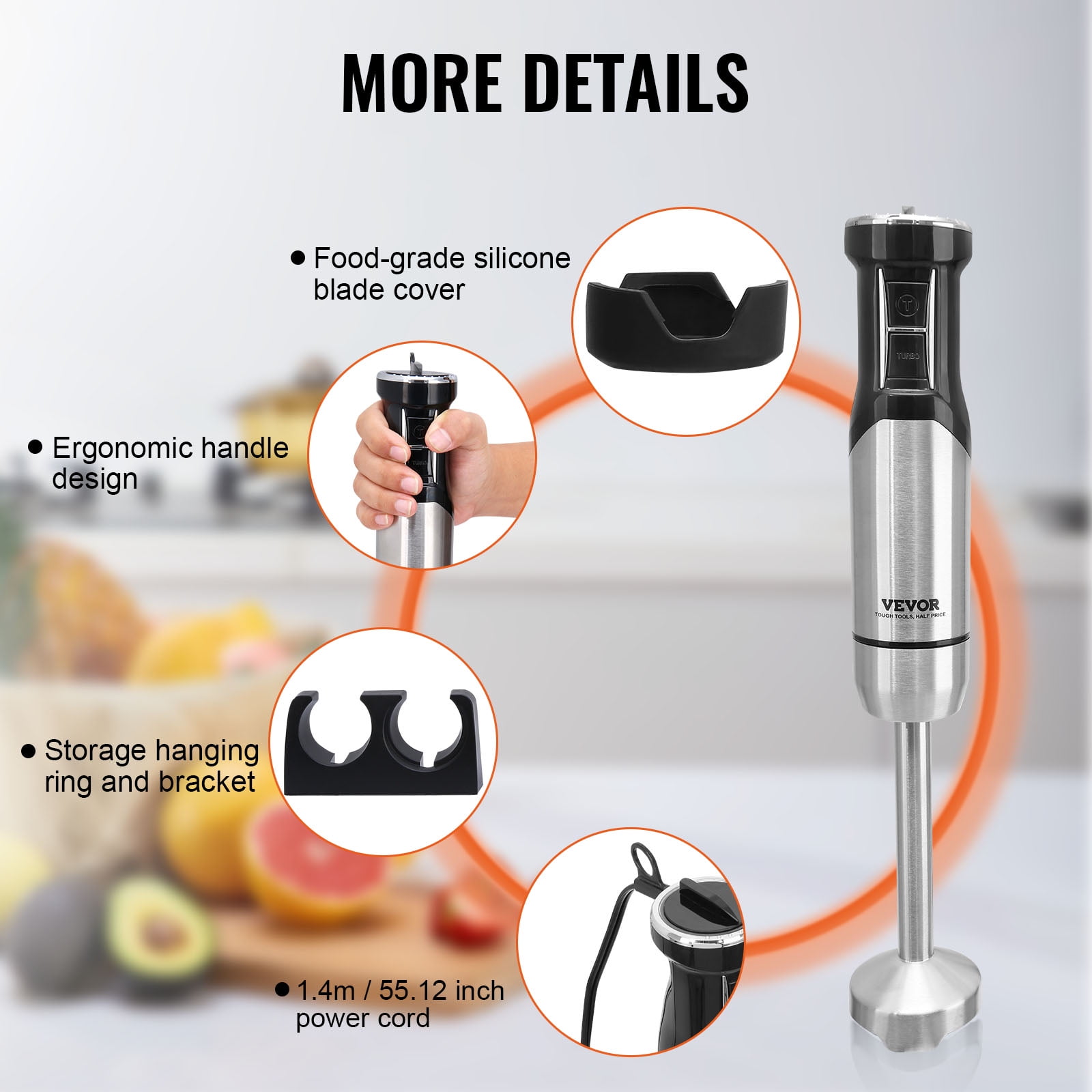 Power Consumption(Watt): 500 W Md : 186-b Commercial Immersion Blender,  Blade Material: Stainless Steel
