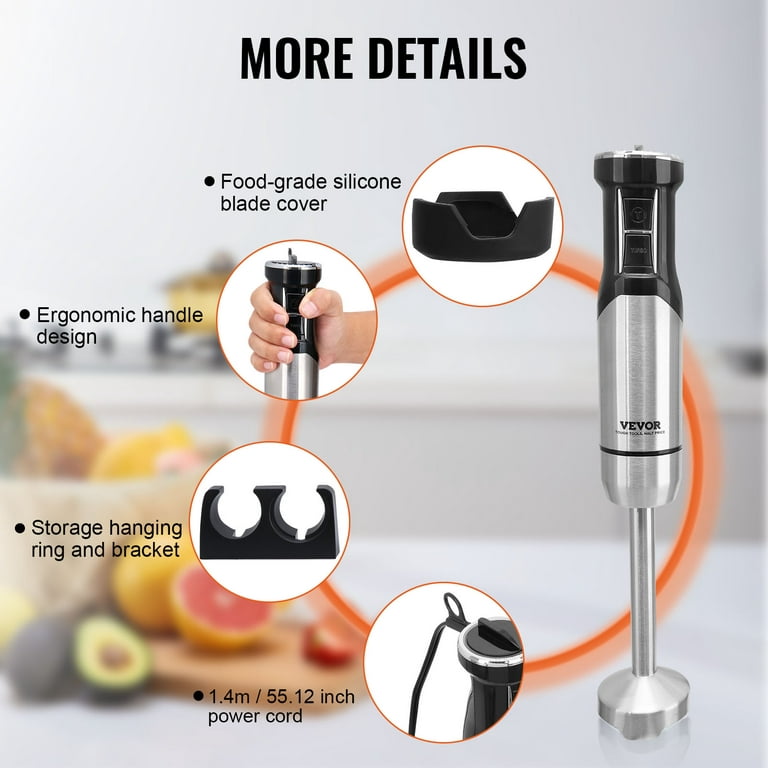 500W Commercial Immersion Blender Hand Mixer 500mm RodVariable Speed  110-240V