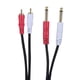 thumbnail image 4 of Línea de audio RCA, cable de audio dual MONO a RCA dual de 6,35 mm Cable conector de audio dual MON Oto RCA compacto y liviano, 4 of 7