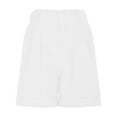 thumbnail image 5 of Htigea Shorts for Women Trendy Casual Elastic High Waisted Wide Leg Dressy Summer Shorts with Pockets White,XL, 5 of 6