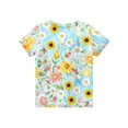 thumbnail image 4 of Abcomgle Tshirts for Kids Girls Crewneck Sunflower Watercolor Blooms Toddler T-Shirt Short Sleeve Toddler Girls T-Shirts Summer Trendy Cotton Toddler Tops Girls, 4 of 5