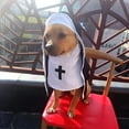 thumbnail image 6 of Cat Costume Nun Dress- Funny Halloween Cloak Outfit for Small Medium Dogs, Cosplay Apparel for Photo Parties Social Media, Adorable Pet Clothing, 6 of 8