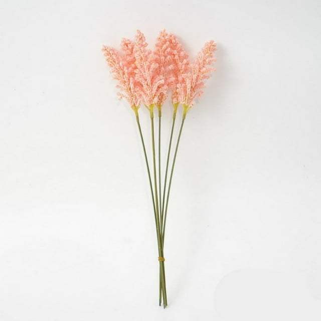 mtvxesu Small Fresh Imitation Hand-Made Rice Ear Bouquet Plastic Flower Arrangement Dried Flower Material Photography Decoration Props, 6 Bunch Set