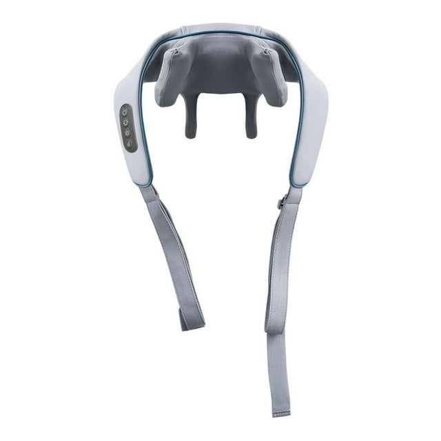 Portable Neck & Shoulder Massager with Deep Tissue 3D Bionic Kneading & Heat Therapy - Cordless, Rechargeable for Trapezius Muscle Pain Relief, Gray