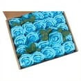 JoshiyGift Box 8cm Rose Simulation Rose Plus Leaf Belt Rod 25 Flowers joshiygift-box-8cm-rose-simulation-rose-plus-leaf-belt-rod-25-flowers