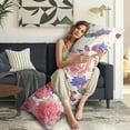 thumbnail image 5 of Floral Body Pillow Cover – Soft & Breathable, Hidden Zipper, 20"x54", Vintage Wildflower & Botanical Print with Butterflies & Bees – Gift for Side Sleepers, Pregnancy, Farmhouse Decor, 5 of 7
