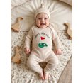 thumbnail image 6 of RUINIXCW Mama's Boy Outfit Newborn Baby Boy Hospital Coming Home Outfit Waffled Romper Infant Baby Girls Fall Winter Clothes Long Sleeve Jumpsuit Hat Set, 6 of 8