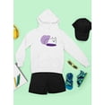 thumbnail image 3 of Sleepy Kitten Very Peri Lineart Hoodie Juniors -Image by Shutterstock,  Large, 3 of 4