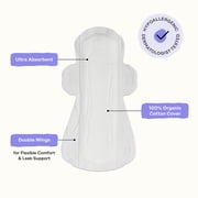 Honey Pot 100% Organic Cotton Cover Calming Herbal Infusion Super Pads, 16 Count