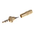 thumbnail image 3 of 3.5mm Screw Lock Stereo Jack Male Lock Male Plug Metal Audio Solder Adapter gold, 3 of 8