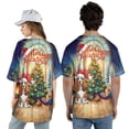 thumbnail image 5 of Merry Christmas Basset Hound Santa Hat Xmas Tree Winter Holiday All Over Print 3D Baseball Shirt Bassets Dog Breed Lovers Gifts Idea Softball Sport - 01013, 5 of 6
