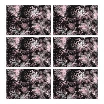 Black and Pink Of Leopard Print Summer Placemats Table Placemats Set Of 6-Linen Kitchen Washable Placemats Table Mats 11.8"x17.7"Non-Slip Heat Resistant