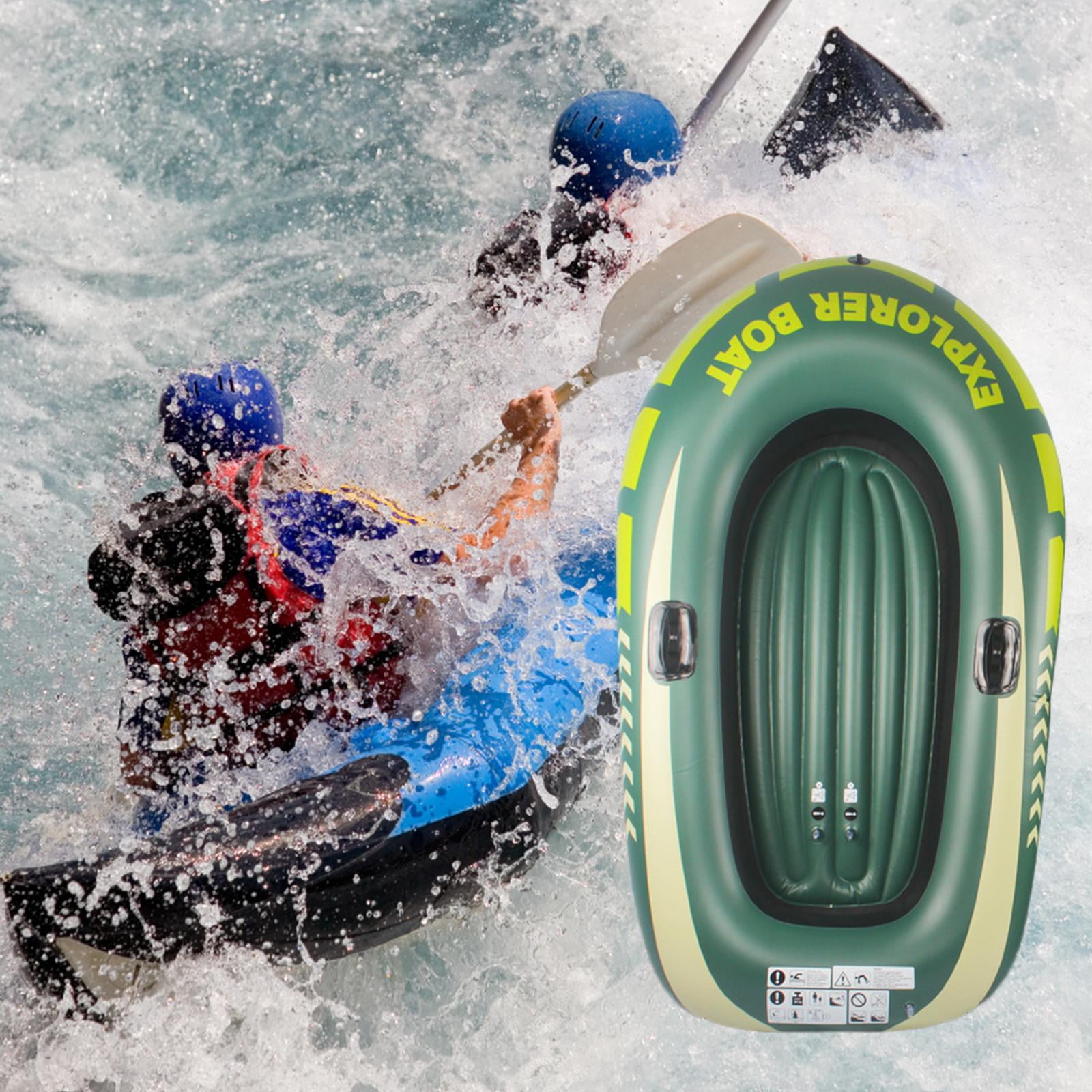 Kayak Gonflable 2 Places Pour Pêche Et Loisirs - PVC Robuste, Avec 2 Supports De Pagaie, Taille M (100x175 Cm) - 5
