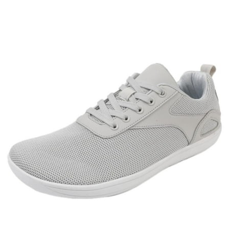 Sexlip Womens Oversized Sneakers Breathable Mesh Low Top Lace Up Walking Shoes Comfortable Lightweight Athletic Running Shoes Gray 37