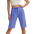thumbnail image 4 of cfhntfmh Women's 15" Bermuda Long Shorts Knee Length with Pockets High Waisted Stretch Athletic Yoga Casual Shorts, 4 of 6