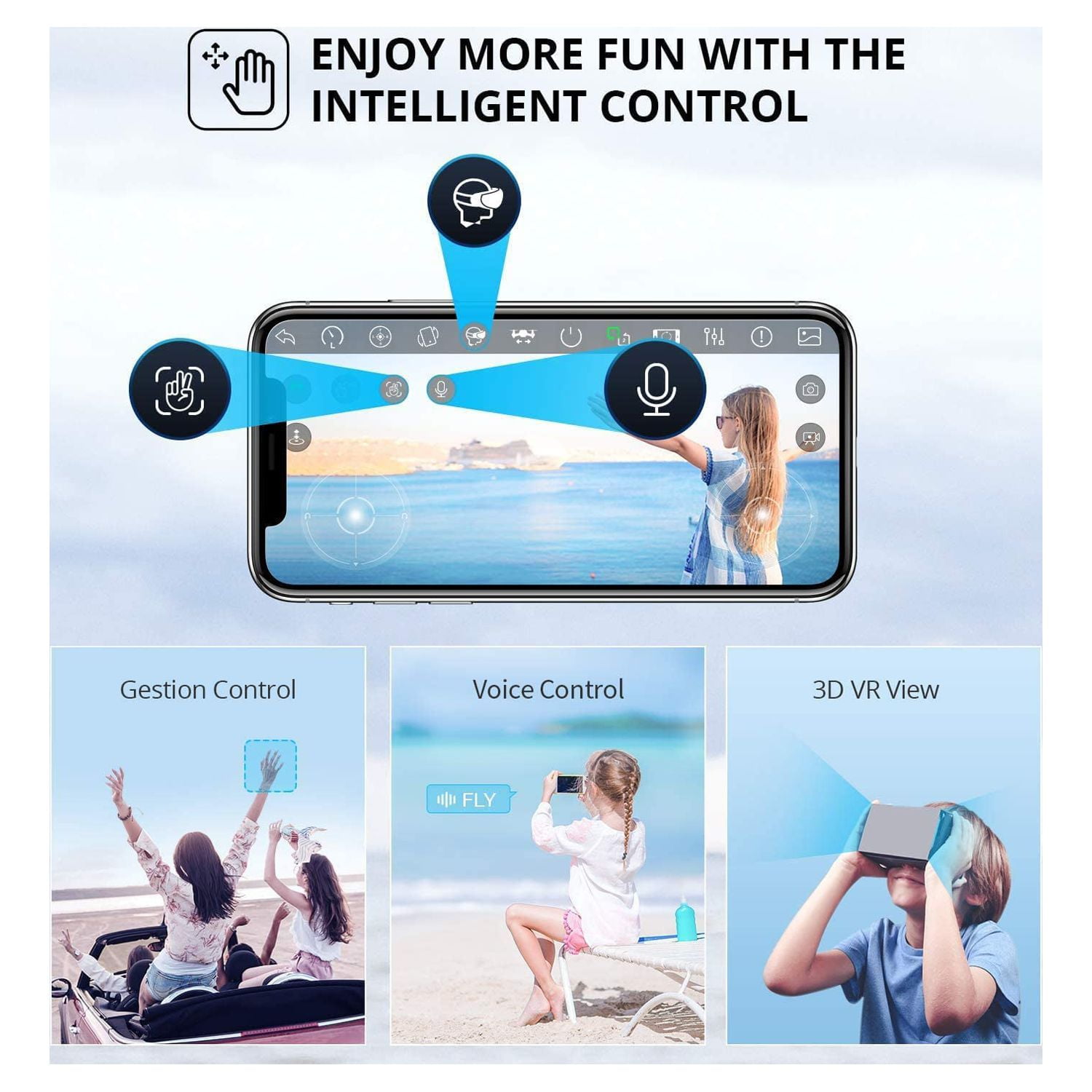 Open Box 4DRC v8 with 1080P HD Camera for Adults and Kids for Adults and Children FPV RC Quadcopter with LED Lights and Optical flow Sensor, 2 Batteries, Black