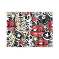 thumbnail image 3 of MKHERT Crazy Punk Rock Skull Window Curtains Kitchen Curtain Room Bedroom Drapes Curtains 26x39 inch, 2 Piece, 3 of 3