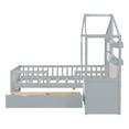 thumbnail image 6 of Harper & Bright Designs Twin Size House Bed with Sofa, Platform Bed with Two Drawers and Storage Shelf, Gray, 6 of 9