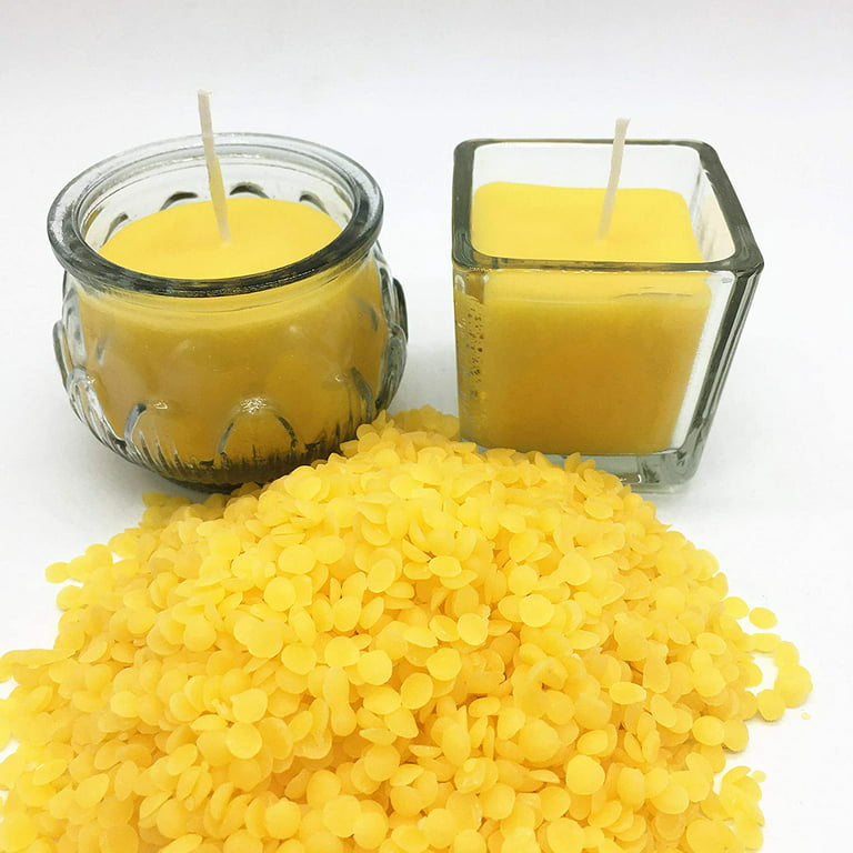 Sukh Yellow Natural Beeswax Pellets - Beeswax for Candle Making Beewax  Candle Wax Pure Natural Triple Filtered Bees Wax Pastilles for DIY  Projects