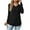 Black, variant on Long Sleeve Shirts for Women Fashion V Neck Side Drawstring Ruched Shirts Fall Casual Comfy Tunics