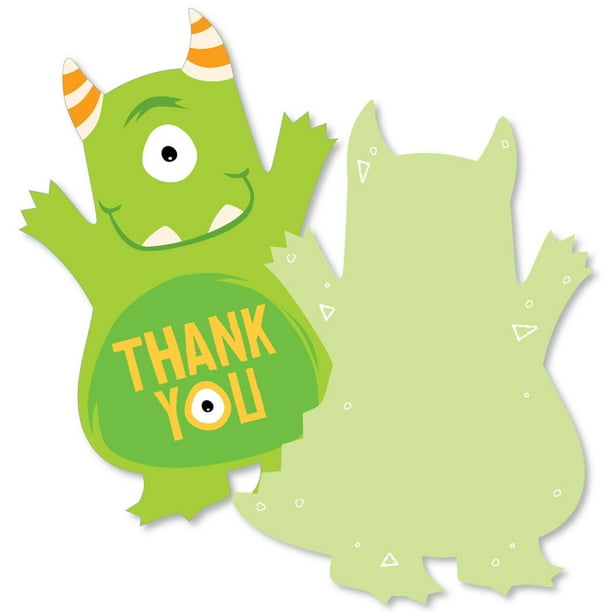 Big Dot Of Happiness Monster Bash Little Monster Birthday Party Or Baby Shower Thank You Note Cards With Envelopes 12 Ct Walmart Com
