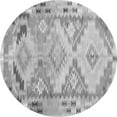 thumbnail image 1 of Ahgly Company Indoor Round Southwestern Gray Country Area Rugs, 4' Round, 1 of 1