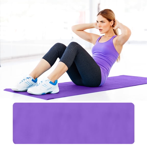 Fitness Mat 4Mm Non- Monochrome Yoga Mat Large Workout Mat For Yoga Pilates And Home Gym Workout For Men Women Kids(Purple-68X22.8In)