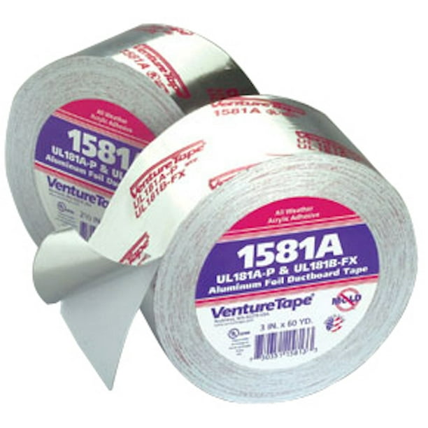 Venture Tape Foil HVAC Tape, 2.5 in x 180 ft 1581A