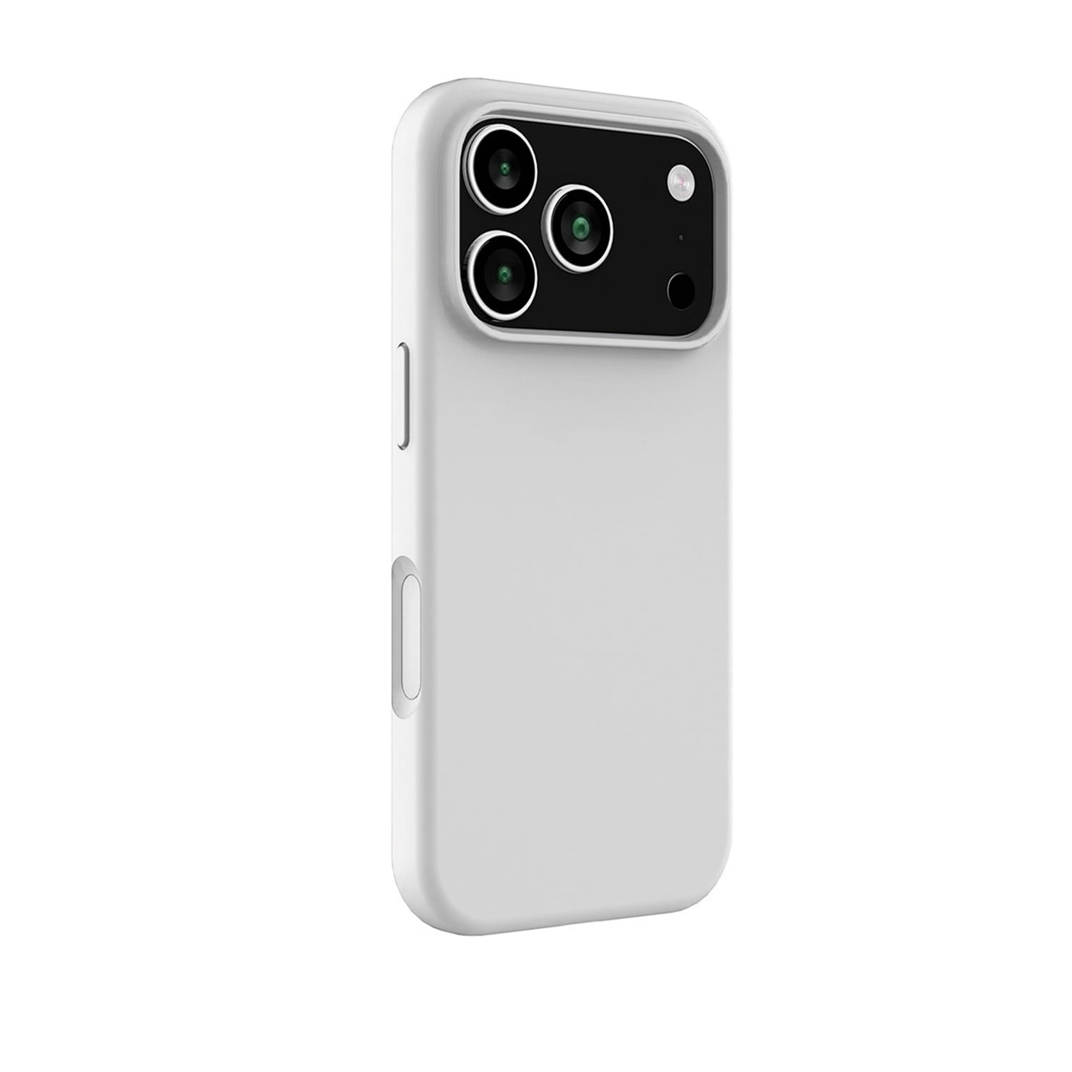 Minimalist Soft Silicone Cover for iPhone 17 Pro Max - White