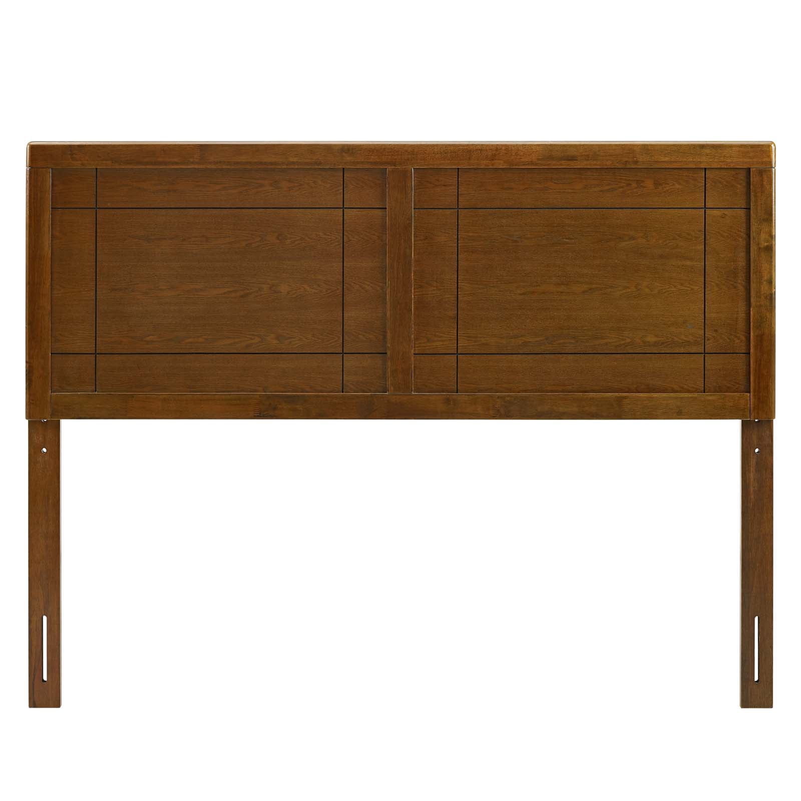 Modway Archie Twin Modern Rubberwood and MDF Headboard in Walnut