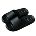 thumbnail image 2 of Viluyesy Slides Slippers for Mens, Comfort Anti-Slip Lightweight Breathable Shower Bedroom House Outdoor Cloud Sandals Black, 2 of 5