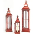 thumbnail image 4 of Lantern (Set Of 3) 19.75"H, 28"H, 37"H Metal, Glass, 4 of 5