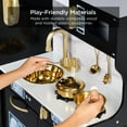 thumbnail image 4 of Best Choice Products Pretend Play Kitchen Wooden Toy Set for Kids w/ Telephone, Utensils, Oven, Microwave - Black, 4 of 8