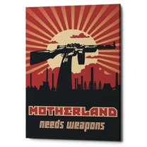 Motherland Needs Weapons' Giclee Canvas Wall Art - Red