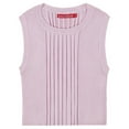 thumbnail image 3 of Socal Look Women's Sleeveless Crew Neck Sweater Top in Stretchable Viscose Blend Primrose Pink, M, 3 of 4