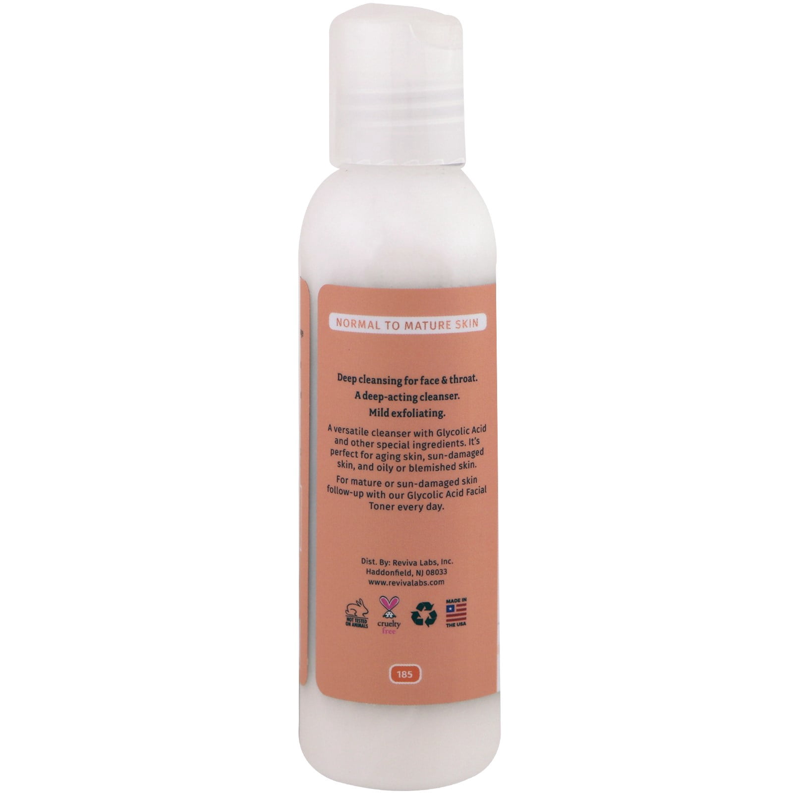 Reviva Labs, Glycolic Acid Facial Cleanser, 4 fl oz(pack
