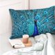 thumbnail image 4 of Fotbe Beautiful Blue Peacock Funda de Almohada Decorativa Estilo Occidental, Lujo en Algodón, Fundas para Almohadas King, Cojín Estampado para Decoración del Hogar-14"x20", 4 of 6
