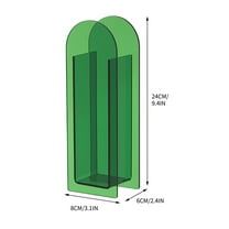 Beautynvta Transparent Geometric Flower Vase, Modern Home Decorative Acrylic Vase for Bouquet, 9.4'' Grass Vase for Living Room Library Office Table Centerpiece Decor