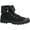 Black 04, variant on Women's Black Baggy Foldover Lace-Up Hiking boots US SIZE 5 TO 11