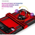 thumbnail image 2 of for Samsung Galaxy Z Flip 4 Case, Galaxy Z Flip 3 Case with Hinge Protection and 360°Rotate Ring Magnetic Kickstand Heavy Duty Protective Case for Samsung Galaxy Z Flip 3/4 Phone (Red), 2 of 14