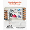 thumbnail image 4 of KFFKFF Slat Wall Paneling, 8 x 4 ft, PVC Garage Slatwall with Modular Design, White Slat Wall Easy-to-Install Adjustable Slatwall Panel with Coupling Structure & DIY Cutting, 4 of 9