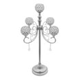 thumbnail image 2 of 5 Arms 33in Candle Stand Candlestick Holders for Centerpiece Tabletop Crystal Candle Holder Wedding Party Dinner Home Holiday Decor Christmas Decorations Gifts-US Stock,Silver  2 Pcs, 2 of 11