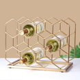 thumbnail image 5 of 14 Bottle Countertop Wine Rack - Freestanding Modern Gold Metal Wine Rack - Tabletop Wine Holder Stand for Cabinet, Pantry, Wine Bottle Storage, 5 of 16