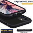 thumbnail image 4 of Entronix Funda de Silicona para iPhone 11, Suave Al Tacto, Antiarañazos y Antigolpes, Color Negro, 4 of 7