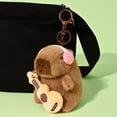 thumbnail image 5 of Cute Capybara Plush Keychain Charm – Soft Animal Bag Pendant for Handbags, Backpacks & Car Keys, 5 of 8