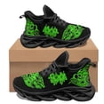 thumbnail image 1 of Zapatillas de correr antideslizantes con estampado tribal polinesio para mujer, cómodas zapatillas de plataforma para verano, viajes, actividades al aire libre, informales y salvajes., 1 of 6