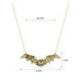 thumbnail image 4 of Frightening Halloween creepy wings Flying Bat Pendant Neck Chain Necklace, Gold, 4 of 6