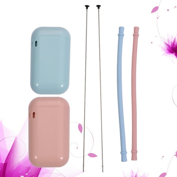AURARMLET Reusable Silicone Straw Food-grade Silicone Portable for General Users 2Pcs